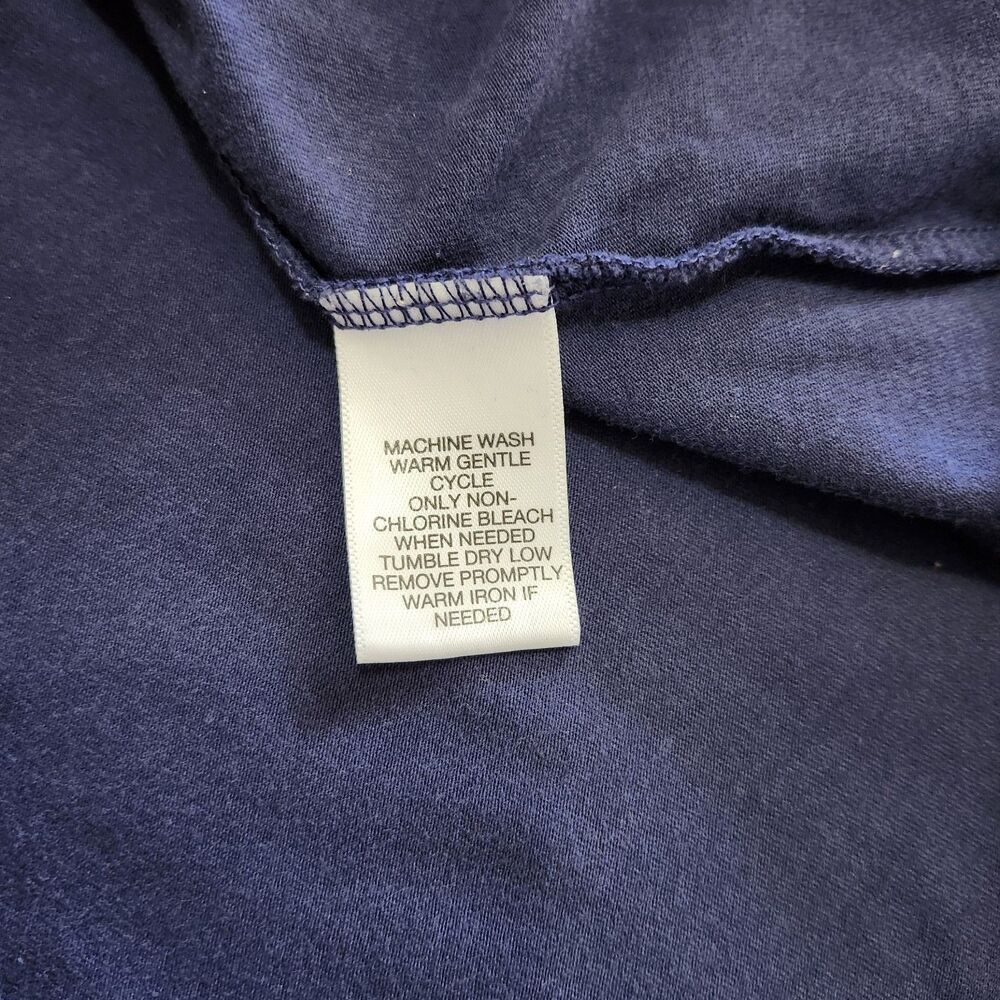 Daniel Cremieux Mens XL Long Sleeve Striped Polo Navy Light Blue Pima Cotton - Picture 8 of 10